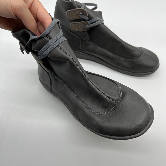 Women Ankle Boots Low Heel Slip on Comfortable Booties Black Size 9.5US /41CN - Picture 3 of 12